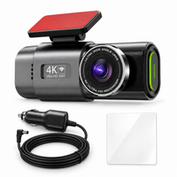 Dash Cam 4K UHD Recording Car Camera DVR Night Vision Video Recorder Built-In Wi-Fi Support GPS 24H Parking