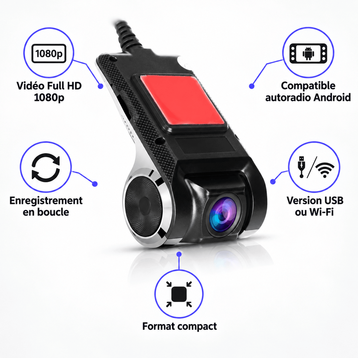 Vexaze Caméra DVR USB pour Autoradio Android