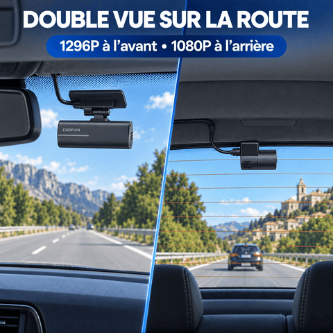 Vexaze Dashcam DDPAI N1 Dual 1296p – Avant et Arrière