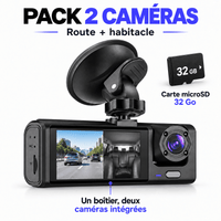 Vexaze Dashcam Double Caméra – Route et Habitacle