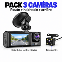 Vexaze Dashcam Double Caméra – Route et Habitacle