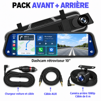 Vexaze Dashcam Rétroviseur 4K 10″ avec CarPlay et Android Auto
