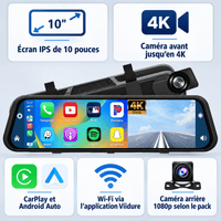 Vexaze Dashcam Rétroviseur 4K 10″ avec CarPlay et Android Auto