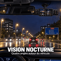 Vexaze Dashcam Wi-Fi 4 Canaux 1080p