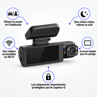 Vexaze Dashcam Wi-Fi Double Caméra 1080p – Route et Habitacle