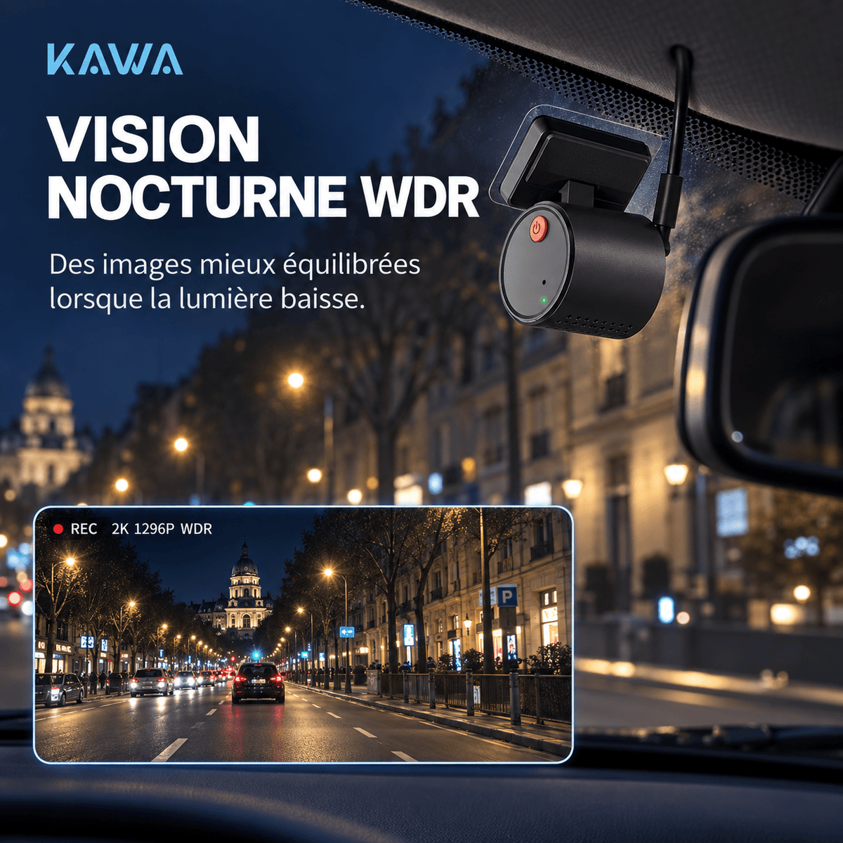 Vexaze Mini Dashcam KAWA Mini 3 2K Wi-Fi