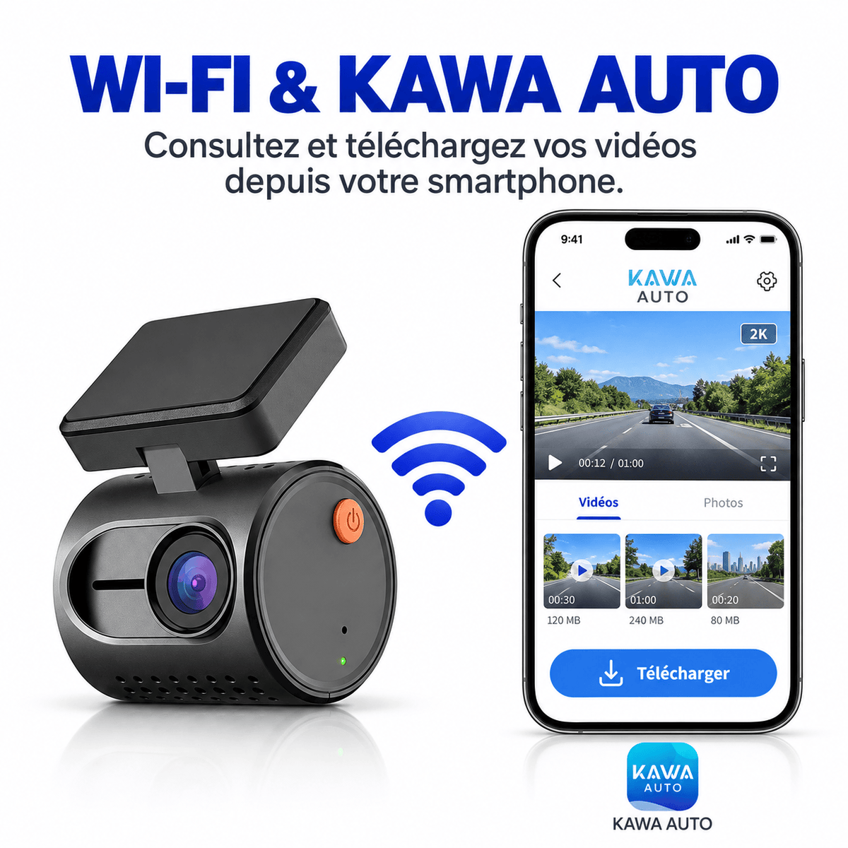 Vexaze Mini Dashcam KAWA Mini 3 2K Wi-Fi