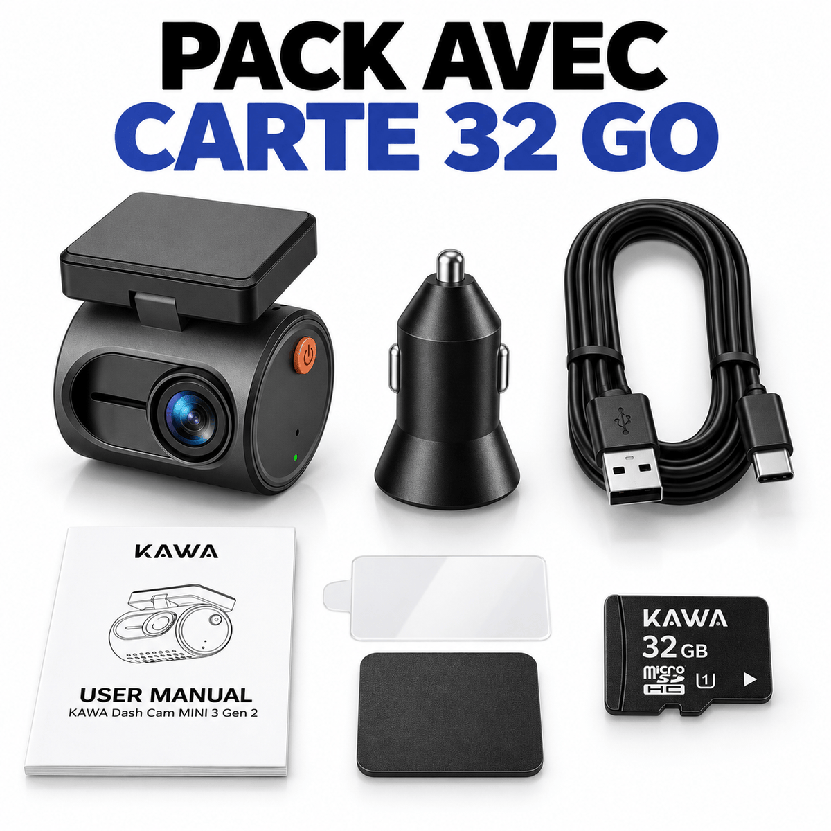 Vexaze Mini Dashcam KAWA Mini 3 2K Wi-Fi
