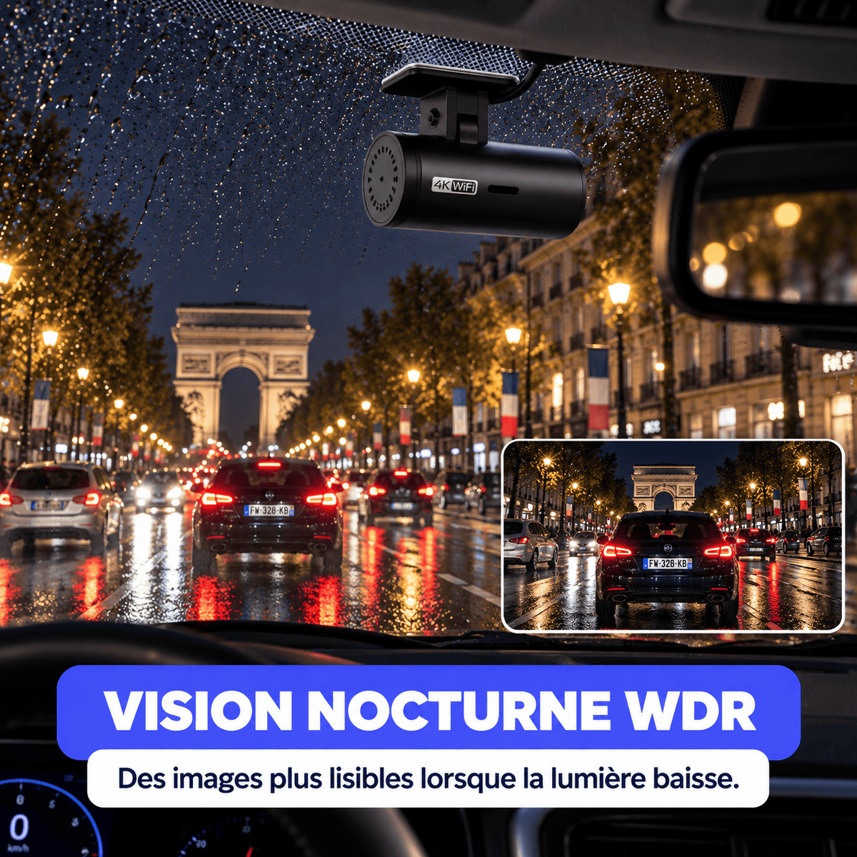 Vexaze Mini Dashcam Wi-Fi 2K/4K